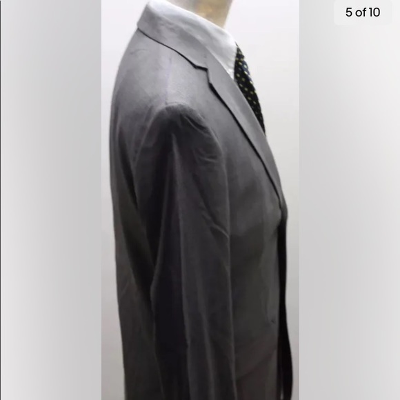 NWOT Jhane Barnes Men Blazer Wool Silk Gray Fitted 36R Lined 2 Buttons Sports - Picture 6 of 12
